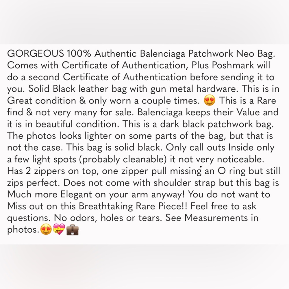 BALENCIAGA Neo Patchwork Classic City Shoulder Bag Black leather Balenciaga 🔥 - Picture 17 of 17